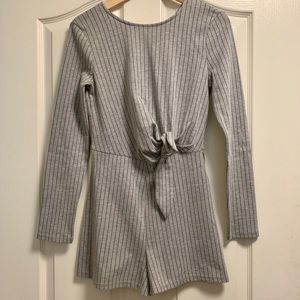 Bershka Striped Fleece Romper 🖤NEW🖤